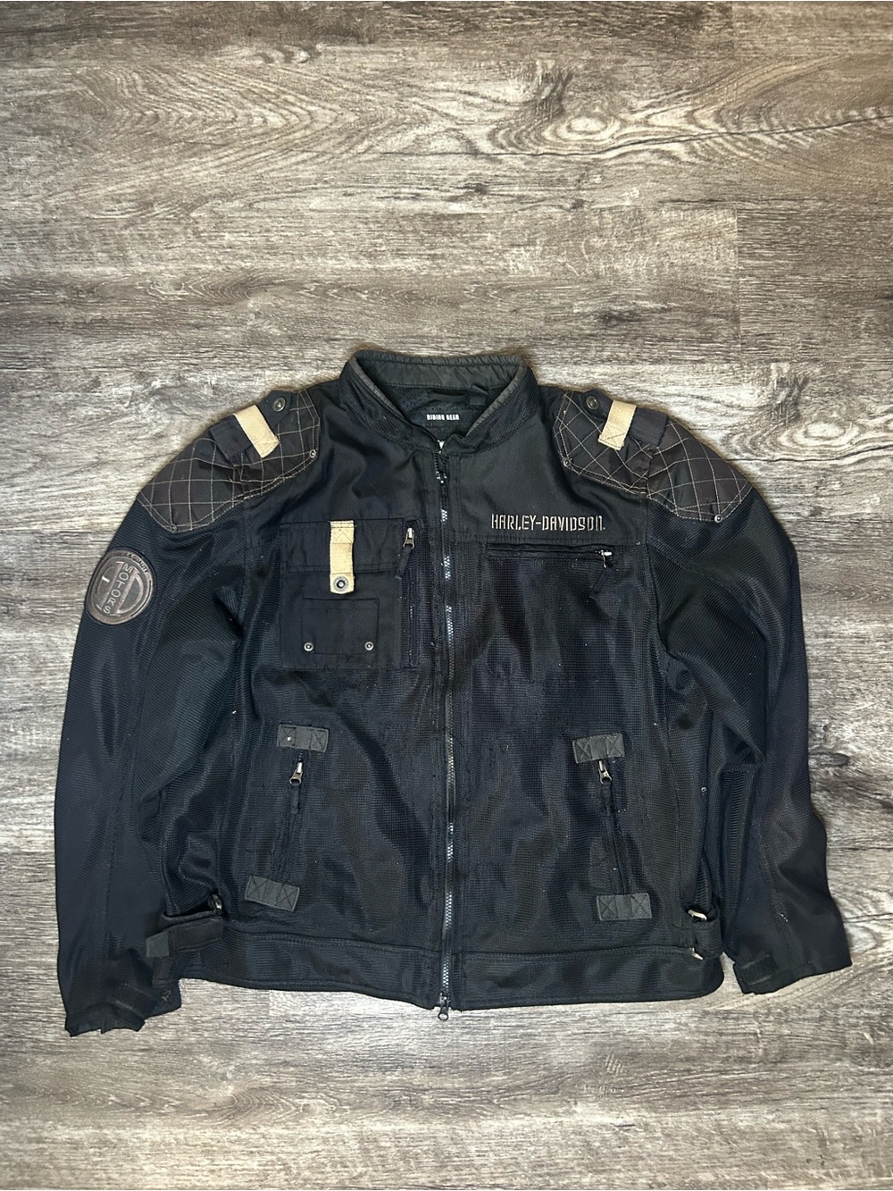 Harley Davidson Riding Gear Motorcycle Mesh Jacket Black Men's XL Biker Racing M